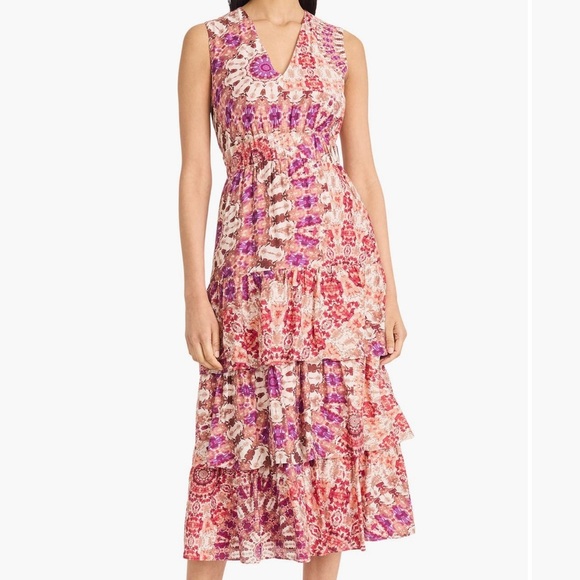 The Good Journey Tiered Maxi Dress size 12 - Picture 1 of 8